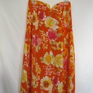 Monterey Bay orange floral skirt  16P